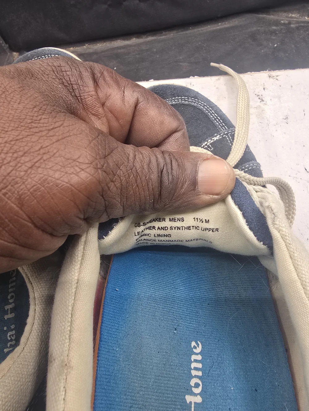 Simple Blue and Cream Men's Sneakers